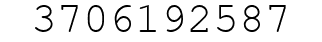 Number 3706192587.