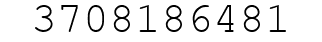 Number 3708186481.