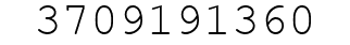 Number 3709191360.