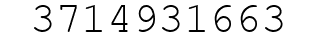 Number 3714931663.