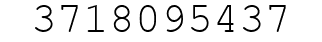 Number 3718095437.