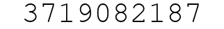 Number 3719082187.