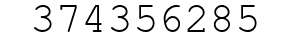 Number 374356285.