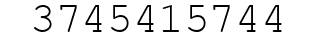 Number 3745415744.
