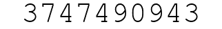 Number 3747490943.