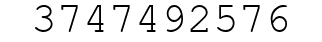 Number 3747492576.
