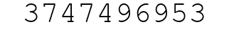 Number 3747496953.