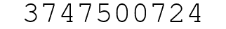 Number 3747500724.
