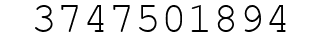Number 3747501894.