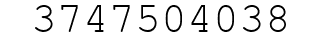 Number 3747504038.