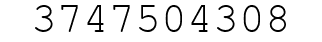 Number 3747504308.