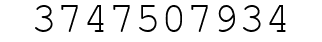 Number 3747507934.