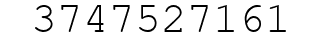 Number 3747527161.