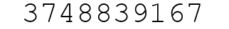 Number 3748839167.