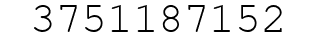 Number 3751187152.