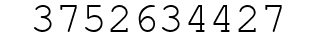 Number 3752634427.