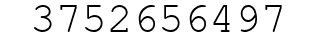 Number 3752656497.