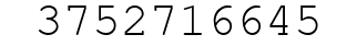 Number 3752716645.