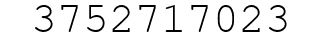 Number 3752717023.