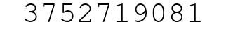 Number 3752719081.