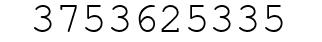 Number 3753625335.