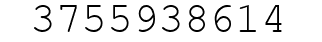 Number 3755938614.