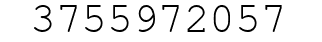 Number 3755972057.