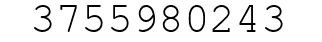Number 3755980243.