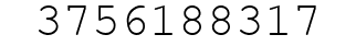 Number 3756188317.