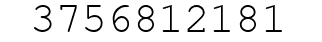 Number 3756812181.