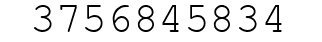 Number 3756845834.