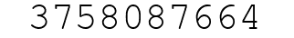 Number 3758087664.