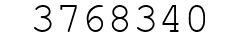 Number 3768340.