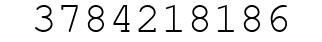 Number 3784218186.