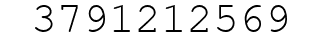 Number 3791212569.