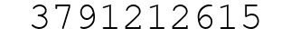 Number 3791212615.