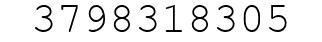 Number 3798318305.