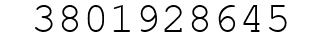 Number 3801928645.