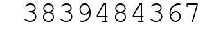 Number 3839484367.