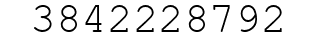 Number 3842228792.