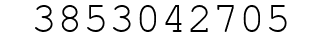 Number 3853042705.