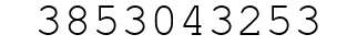 Number 3853043253.
