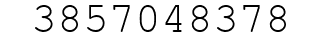 Number 3857048378.