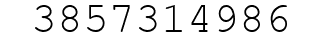 Number 3857314986.