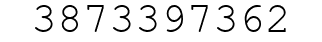 Number 3873397362.