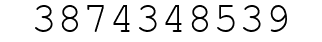 Number 3874348539.