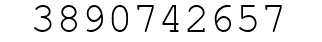 Number 3890742657.