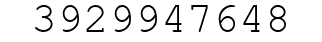 Number 3929947648.