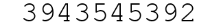 Number 3943545392.