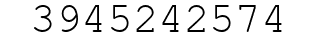 Number 3945242574.